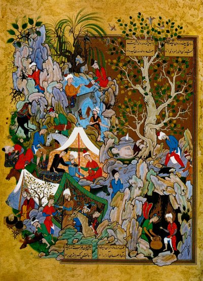 贾米（Hami Awrang）七宝座的对开本（1539-1543） 作者 不明