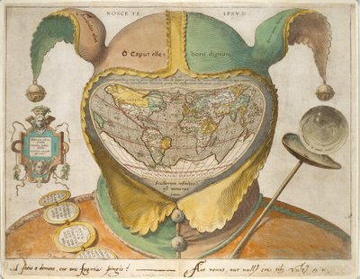 傻瓜帽世界地图，约1590年 作者 不明