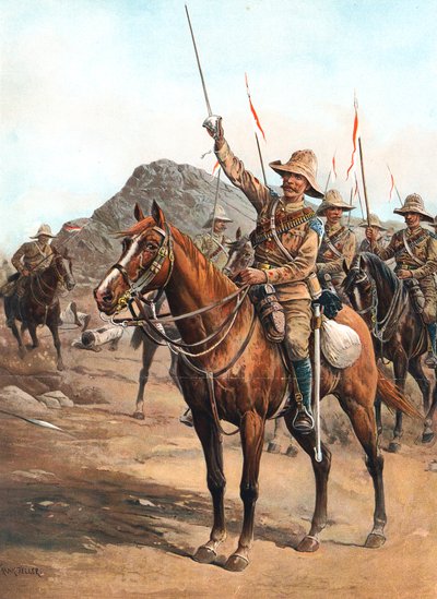 组成，第二！ Form Up !，苏丹奥姆杜尔曼战役中的英国枪手，1898年 作者 Unbekannt