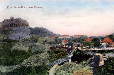 20世纪初，印度浦那Poona附近的Fort Purandhar 作者 不明