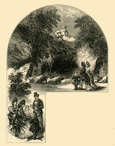 萨里花园的喷泉，c1878年。 作者 不明