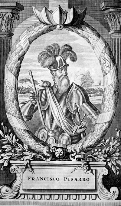 弗朗西斯科·皮萨罗（Francisco Pizarro），十五世纪西班牙征服者，1671年 作者 不明