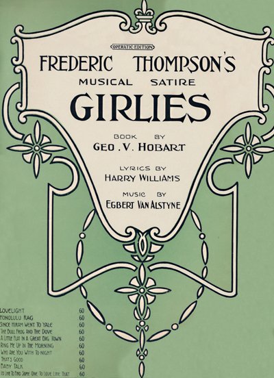 弗雷德里克·汤普森（Frederic Thompsons）音乐讽刺少女，1911年。 作者 不明