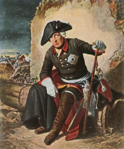 1757年6月18日，科林战役后的腓特烈大帝（Frederick the Great）。 作者 不明