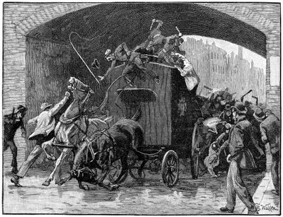 1867年，曼彻斯特海德街的警车上解救了芬尼共谋党领袖 作者 不明