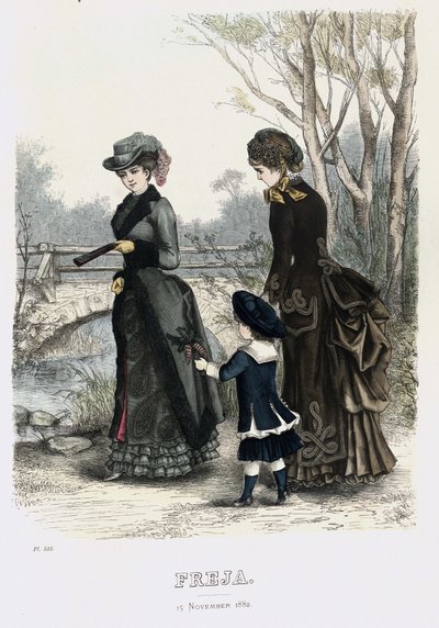 Freja--斯堪的纳维亚时尚杂志1882年的插图，第21号插图 作者 不明