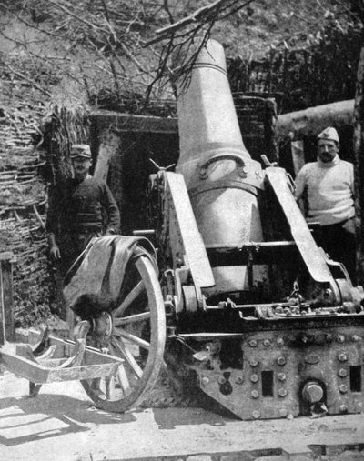 法国270重炮兵迫击炮，法国阿尔托瓦，第一次世界大战，1915年 作者 不明