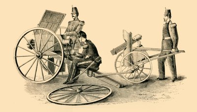 行动中的法国米特莱尔斯》，约1872年。 作者 不明