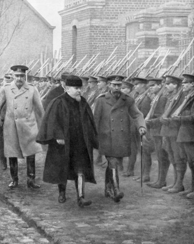法国总统雷蒙德·庞加莱和乔治五世国王，1914年12月。 作者 不明