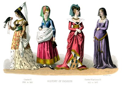 法国服装：查理六世，查理七世，路易十一，1882年 作者 不明