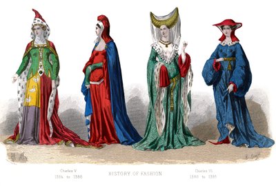 法国服装：查理五世，查理六世，1882年 作者 不明