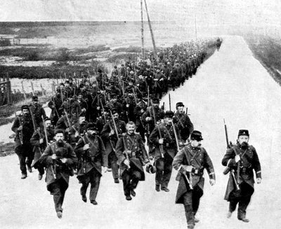 法国步兵，盟军增援，第一次世界大战，1914年 作者 不明