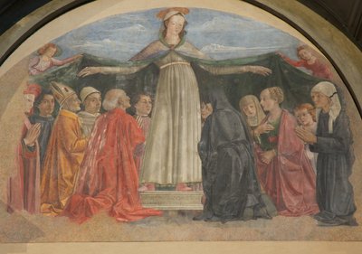 Madonna della Misericordia 的壁画，Vespucci 教堂，Ognissanti，意大利佛罗伦萨（照片） 作者 Unbekannt
