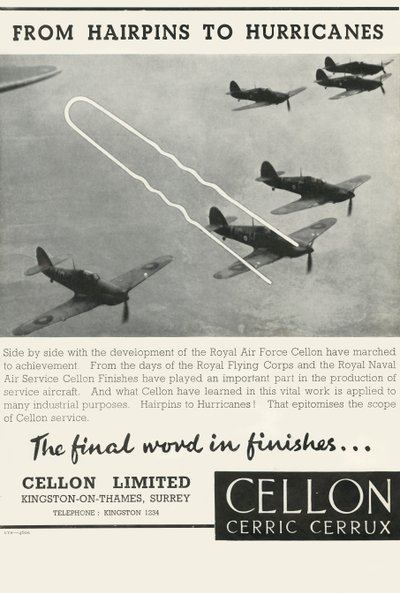 从发夹到飓风-Cellon Limited，1941年。 作者 不明