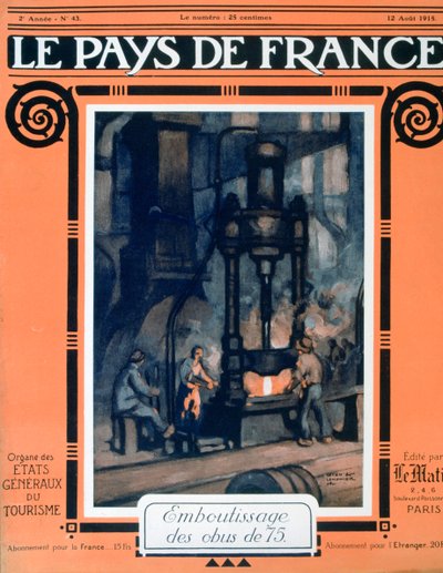 Le Pays de France的封面，1915年8月12日 作者 不明
