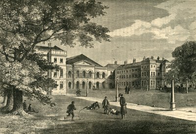 铸造医院前院，约建于1876年。 作者 不明