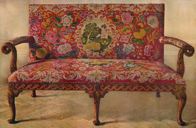 绣花果木长椅，18世纪初，1929年 作者 不明
