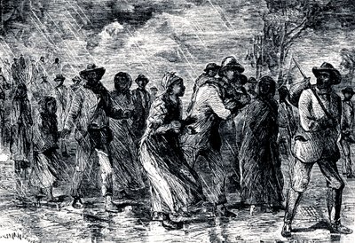 1850-1851年，逃亡的奴隶通过地下铁路从马里兰州逃往特拉华州 作者 不明