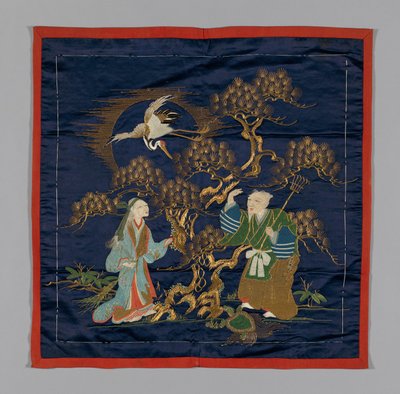 Fukusa礼品封面，日本，江户时代后期1789-1868年 明治时代1868-1912年，19世纪末。 作者 不明