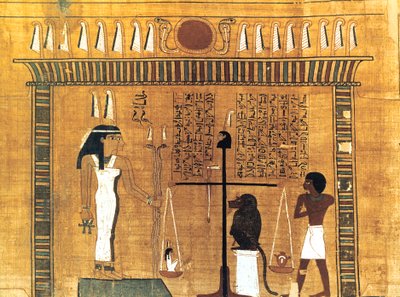Egyptian葬纸莎草纸，古埃及，第18王朝，公元前1550-1293年 作者 不明