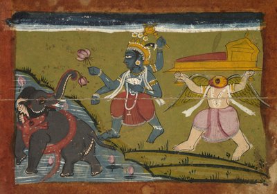 加延德拉·莫克沙（Gajendra Moksha）：大象之王的救赎，1800年代。 作者 不明