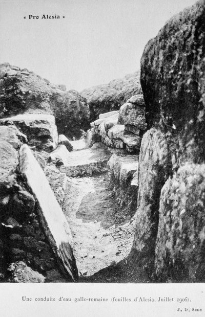 加洛罗马输水管道，Alesia的发掘，1906年7月 作者 不明