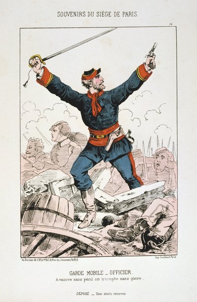 机动警卫队-巴黎围困军官，1870-1871年 作者 不明