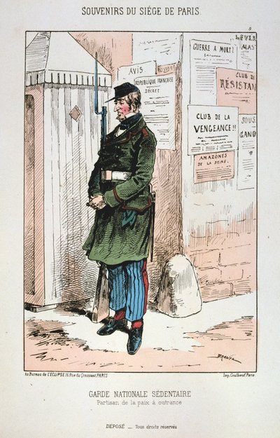 久坐的国民警卫队，巴黎围困，1870-1871年 作者 不明