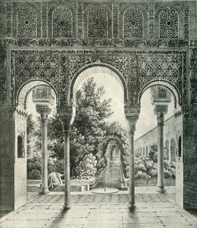 赫内拉利费宫花园，19世纪，1907年。 作者 不明