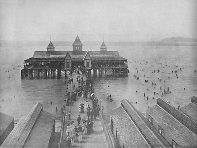 加尔菲尔德海滩，大盐湖，大约1897年。 作者 不明