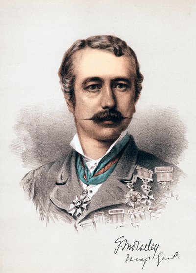 石榴石约瑟夫·沃尔瑟利（Garnet Joseph Wolseley），沃尔瑟利子爵，爱尔兰出生的英国士兵，c1880 作者 不明