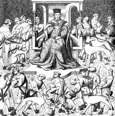 加斯顿·菲比斯（Gaston Phoebus）教授起绒艺术，十五世纪，1849年 作者 不明