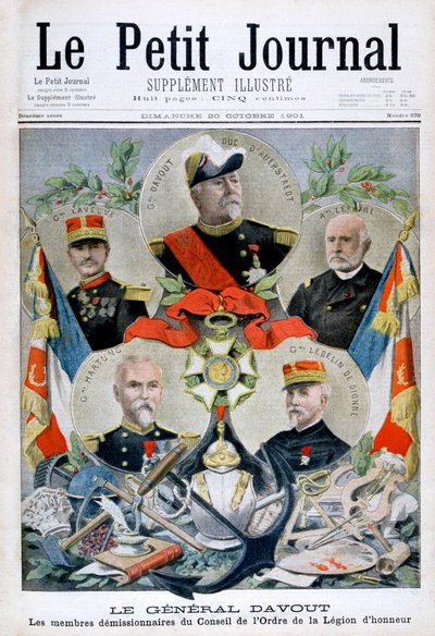 达沃特将军和德洪内尔军团理事会成员，1901年 作者 不明