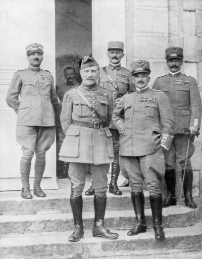1918年5月2日，迪亚兹将军和福och将军在意大利总部开会 作者 不明