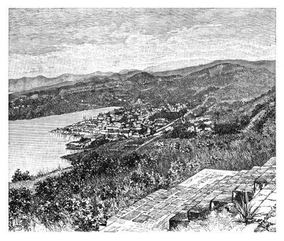 卡斯特里的全景，圣卢西亚岛，c1890 作者 不明
