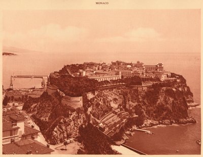 摩纳哥公国全景，1930年。 作者 不明