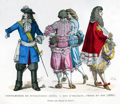 先生们的服装和奥尔良公爵，路易十四国王的兄弟，1663年1882-1884年 作者 不明