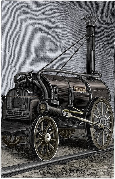 乔治·史蒂芬森机车火箭，1829年，1892年 作者 不明