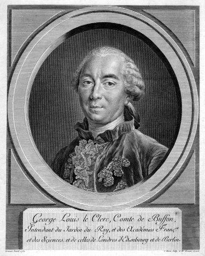 乔治·路易斯·勒克莱尔（Georges-Louis Leclerc），法国博物学家孔德·杜布冯（Comte du Buffon），1761年 作者 不明