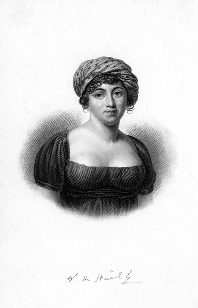 Germaine de Stael，法国作家，小说家和政治宣传家，1843年出生于巴黎 作者 不明