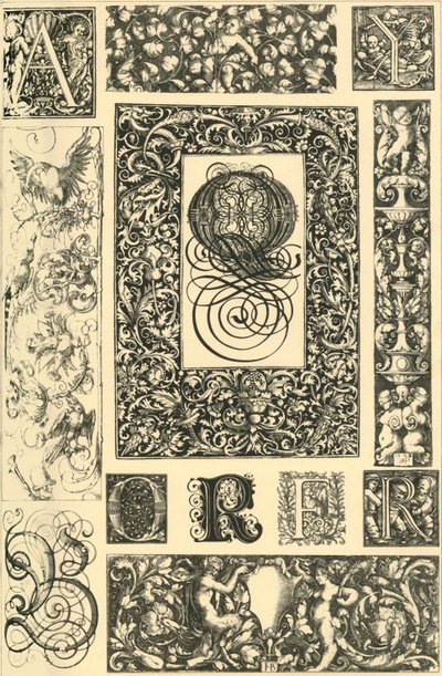 德国文艺复兴时期的印刷品装饰品，1898年。 作者 不明