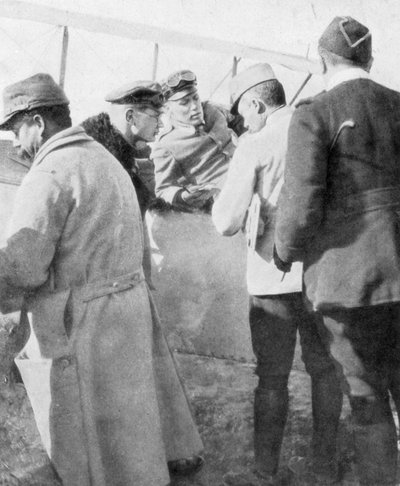 法国飞行员让·纳瓦拉（Jean Navarre）击落德国飞行员，1916年 作者 不明