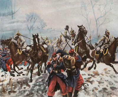 1870年12月2日在Poupry的德国胸甲骑师。 作者 不明