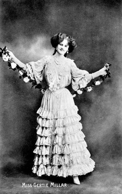 格蒂·米勒（Gertie Millar），1879-1952年，英国女演员，1906年 作者 不明