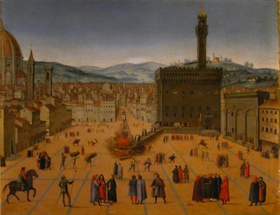 吉罗拉莫·萨沃纳罗拉斯（Girolamo Savonarolas）死于1498年1月17日在佛罗伦萨的西奈广场上。 作者 不明