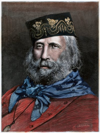 朱塞佩·加里波第（Giuseppe Garibaldi），意大利爱国者，1882年 作者 不明