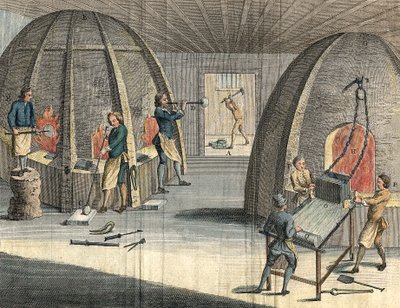 玻璃制造，1760年 作者 不明