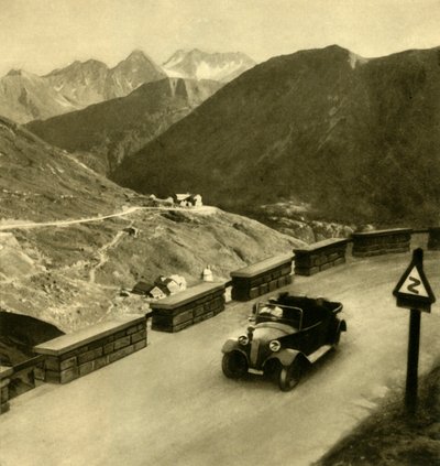 奥地利大格洛克纳山高山路上的格洛克纳豪斯，大约1935年。 作者 不明