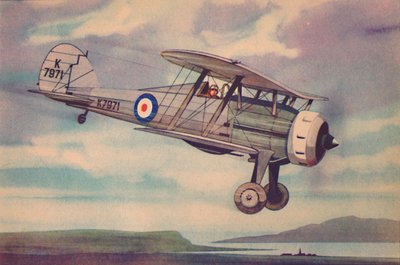 格洛斯特角斗士战斗机双翼飞机，c1944年。 作者 不明