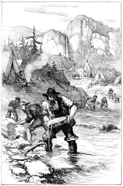 加利福尼亚州C1840年代C1880年的洗金 作者 不明